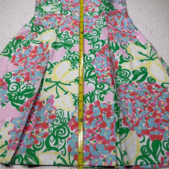 Lilly Pulitzer Strapless Dress in Pink and Green Floral - Picture 4 of 11